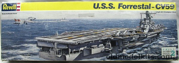 Revell 1/542 USS Forrestal CV-59 Aircraft Carrier, 5022 plastic model kit